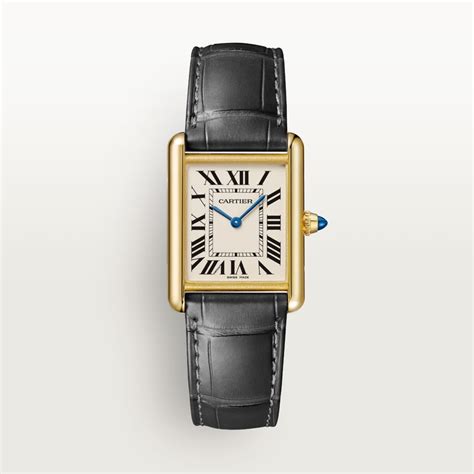 cartier gold tank watch set.